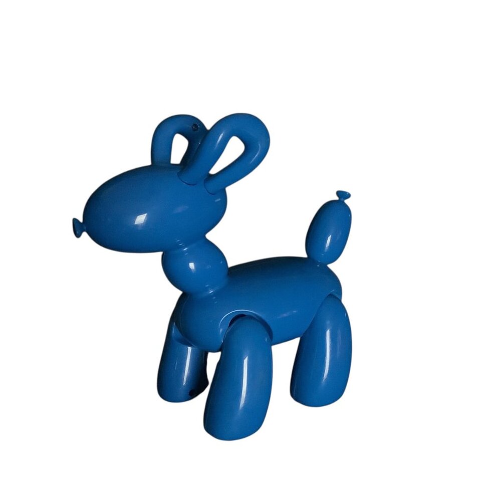 Walking Blue Balloon Dog Figurine Toy Plastic WORKS Battery